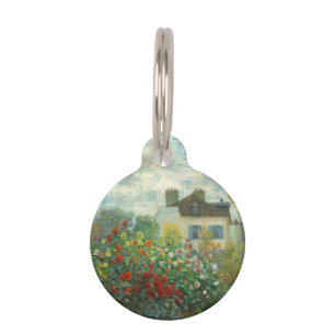Monet Artists Garden in Argenteuil Painting Pet ID Tag