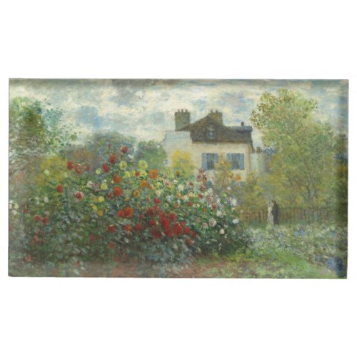 Monet Artists Garden in Argenteuil Painting Place Card Holder