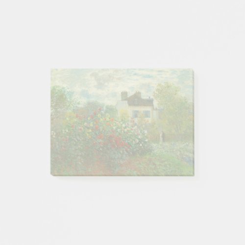 Monet Artists Garden in Argenteuil Painting Post_it Notes