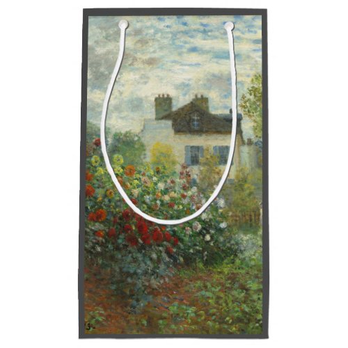 Monet Artists Garden in Argenteuil Painting Small Gift Bag