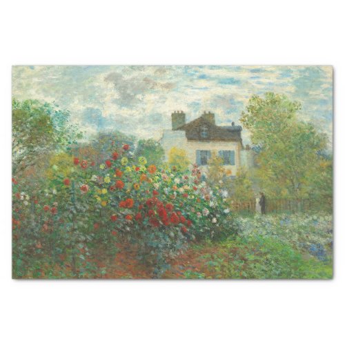 Monet Artists Garden in Argenteuil Painting Tissue Paper