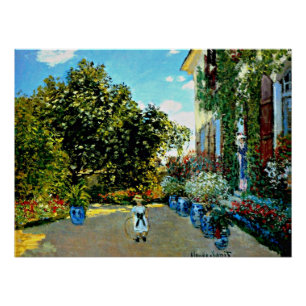 Monet - Artist's House at Argenteuil Poster