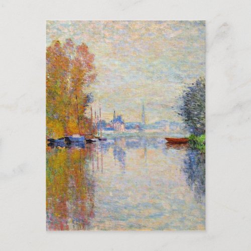 Monet _ Autumn on the Seine at Argenteuil  Postcard