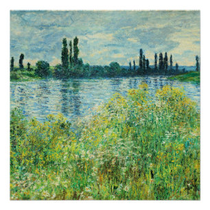 Monet - Banks of the Seine at Vetheuil Poster