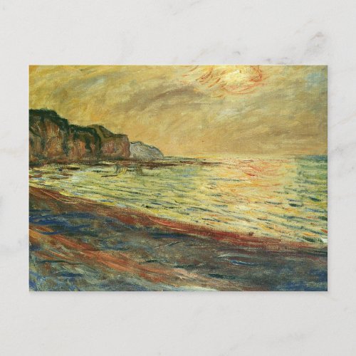 Monet Beach At Pourville Postcard