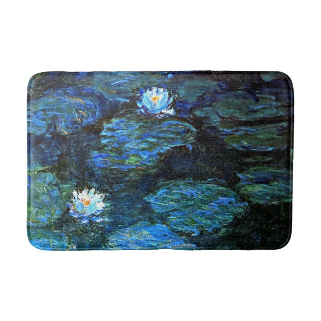 Monet - Blue Water Lilies Bath Mat (Front)