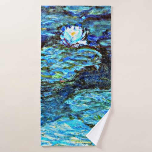 Monet _ Blue Water Lilies Bath Towel