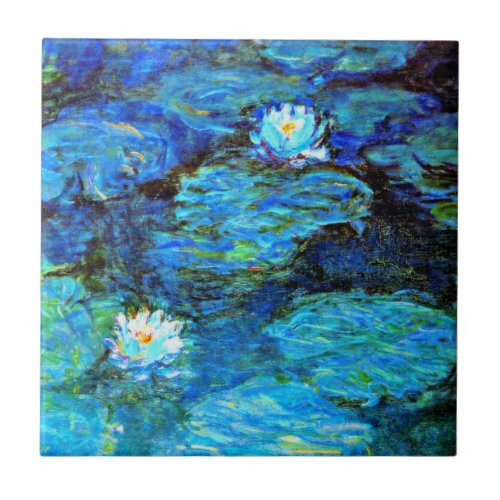 Monet _ Blue Water_Lilies Ceramic Tile
