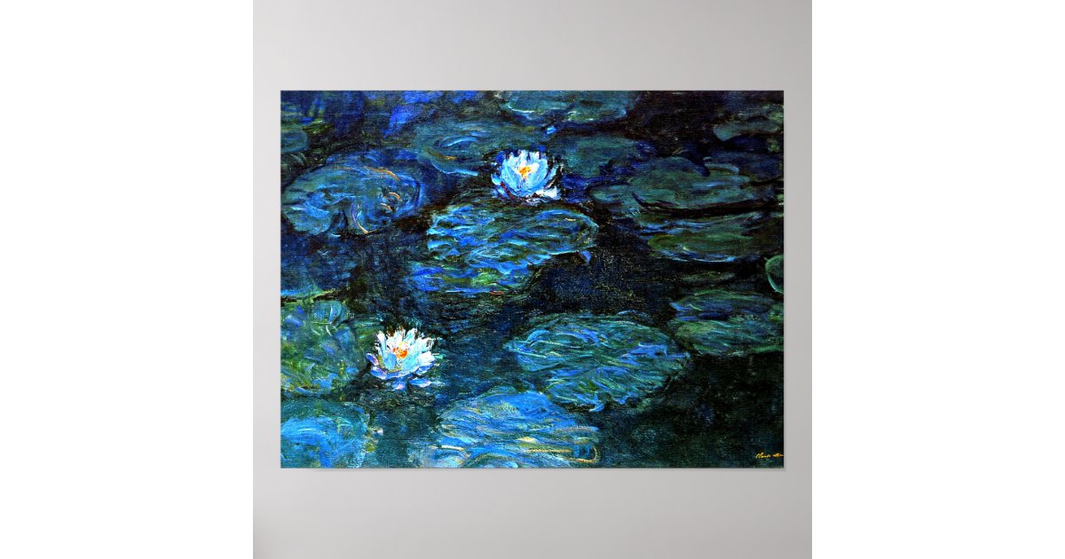 Monet - Blue Water Lilies Poster | Zazzle