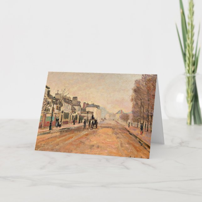 Monet - Boulevard Heloise, Argenteuil Holiday Card (Front)