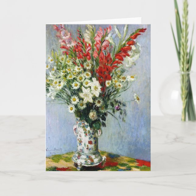 MONET Bouquet of Gladiolas Greeting Card (Front)