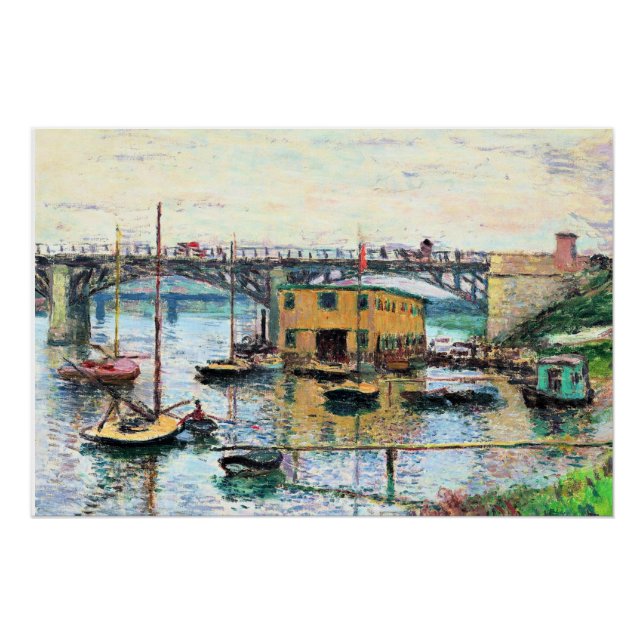Monet - Bridge at Argenteuil on a Gray Day  Poster (Front)