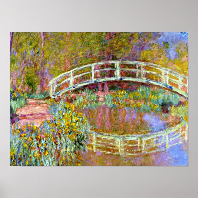 Monet - Bridge in Monet's Garden Poster (Front)