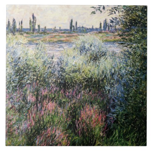 Monet _ By the Seine a Corner of the Bank Ceramic Tile