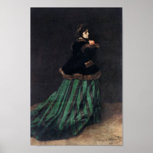 Monet Camille in Green Dress Poster
