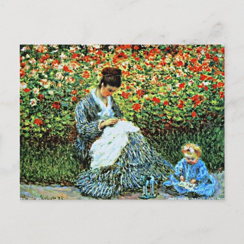 Monet _ Camille Monet and Child Postcard