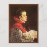 Monet - Camille with a Small Dog Postcard<br><div class="desc">Camille with a Small Dog,  famous painting by Claude Monet.</div>