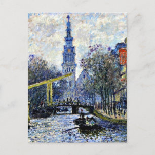 Monet - Canal in Amsterdam, Postcard