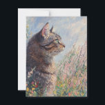 Monet Cat Vintage Postcard<br><div class="desc">Monet Cat Vintage Postcard</div>