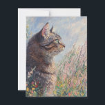 Monet Cat Vintage Postcard<br><div class="desc">Monet Cat Vintage Postcard</div>