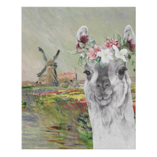 Artistic Llama Art Wall Decor Zazzle