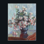 Monet Chrysanthemums Vintage Floral Impressionism Postcard<br><div class="desc">This oil on canvas painting of chrysanthemums in a vase on a table is titled “Chrysanthemums”. It was done in 1882 by French impressionist artist Claude Oscar Monet (1840-1926).
   It is our Fine Art Series no. 228.</div>