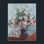 Monet Chrysanthemums Vintage Floral Impressionism Postcard<br><div class="desc">This oil on canvas painting of chrysanthemums in a vase on a table is titled “Chrysanthemums”. It was done in 1882 by French impressionist artist Claude Oscar Monet (1840-1926).
   It is our Fine Art Series no. 228.</div>