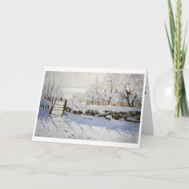 Monet classic art holiday card (Front)