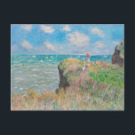 Monet Cliff Walk at Pourvil Impressionist Painting Postcard<br><div class="desc">Impressionist Painting by Monet - Classic Masterpieces - Claude Monet's Impressionist Painting Series - Cliff Walk at Pourville</div>