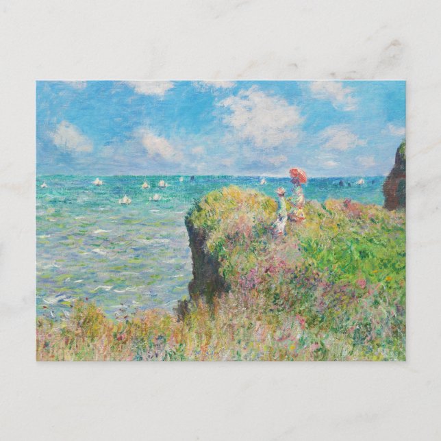 Monet Cliff Walk at Pourville Postcard (Front)