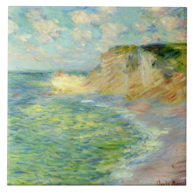 Monet - Cliffs at Amont Ceramic Tile (Front)