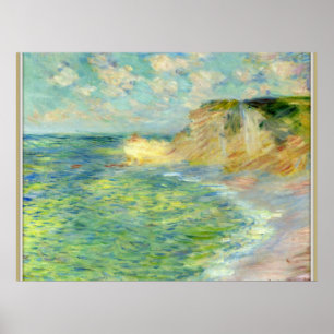Monet - Cliffs at Amont Poster