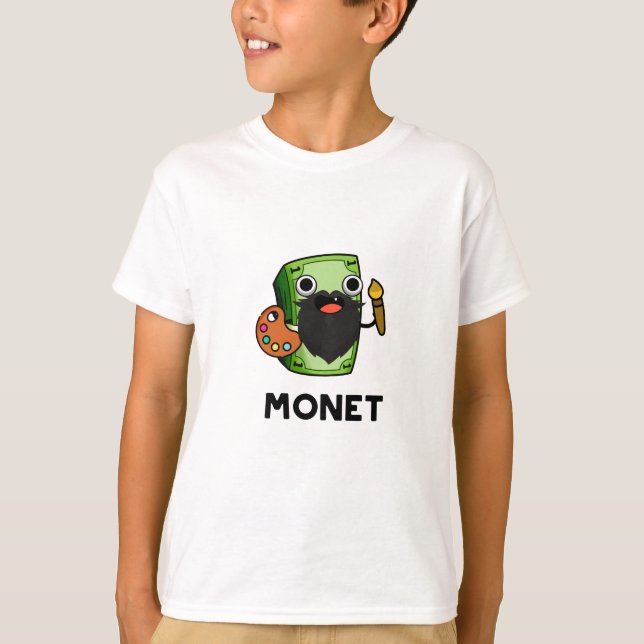 Monet Cute Artist Money Pun T-Shirt (Front)