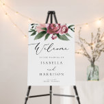 MONET  Dusty Rose Blush Floral Wedding Welcome Foam Board<br><div class="desc">This wedding welcome sign features dusty rose blush pink watercolor florals and an elegant script font. This welcome poster makes the perfect addition to your romantic occasion.</div>