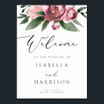 MONET | Dusty Rose Blush Floral Wedding Welcome Poster<br><div class="desc">This wedding welcome sign features dusty rose blush pink watercolor florals and an elegant script font. This welcome poster makes the perfect addition to your romantic occasion</div>