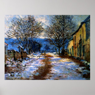 Monet - Effect of Snow at Limetz Poster
