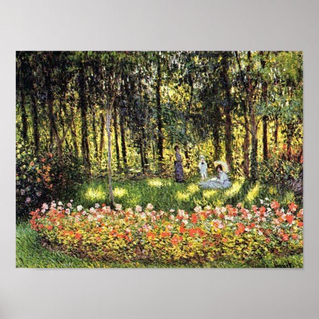 Monet Family in the Artistic Garden Print (Front)
