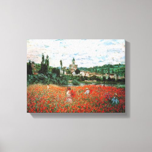 Monet Field of Red Poppies Canvas Print