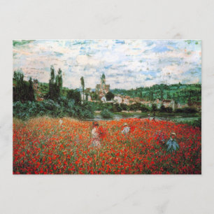 Monet Field of Red Poppies Invitations