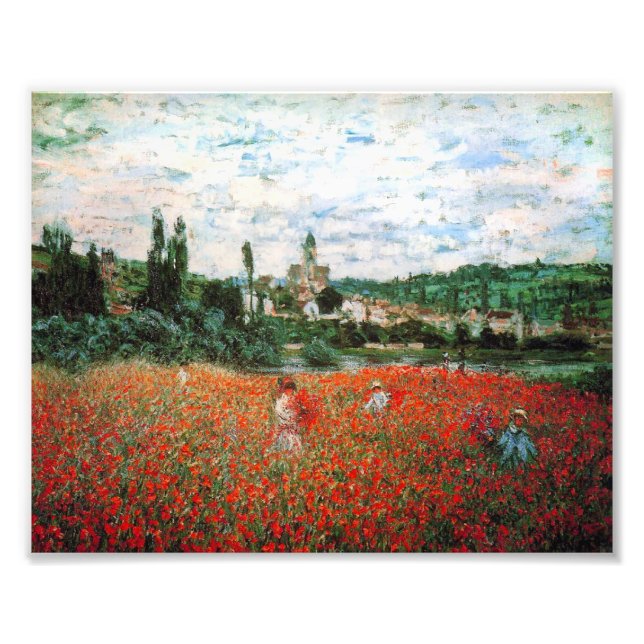 Monet Field of Red Poppies Photo Print (Front)