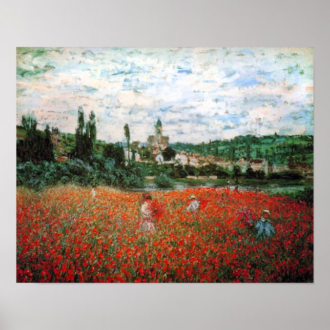 Monet Field of Red Poppies Poster (Front)