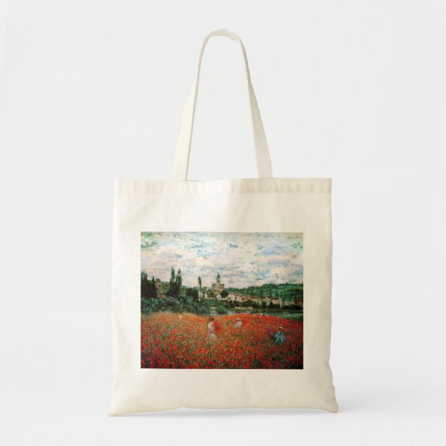 Monet Field of Red Poppies Tote Bag (Front)