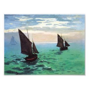 Monet Fishing Boats at Sea Print