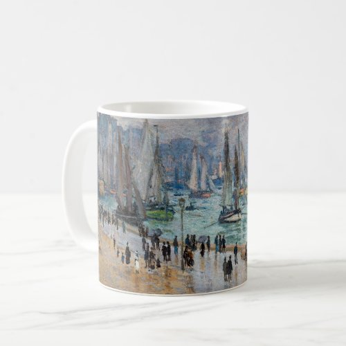 Monet _ Fishing Boats Leaving the Harbor Le Havre Coffee Mug