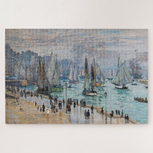 Monet _ Fishing Boats Leaving the Harbor Le Havre Jigsaw Puzzle