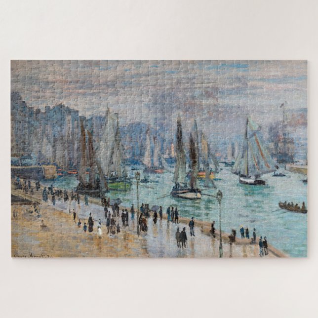 Monet - Fishing Boats Leaving the Harbor, Le Havre Jigsaw Puzzle (Horizontal)