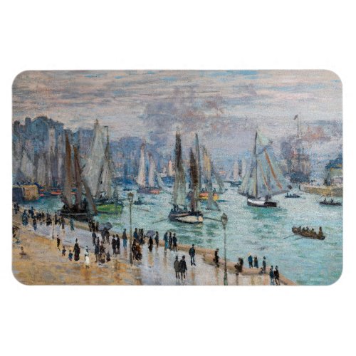 Monet _ Fishing Boats Leaving the Harbor Le Havre Magnet