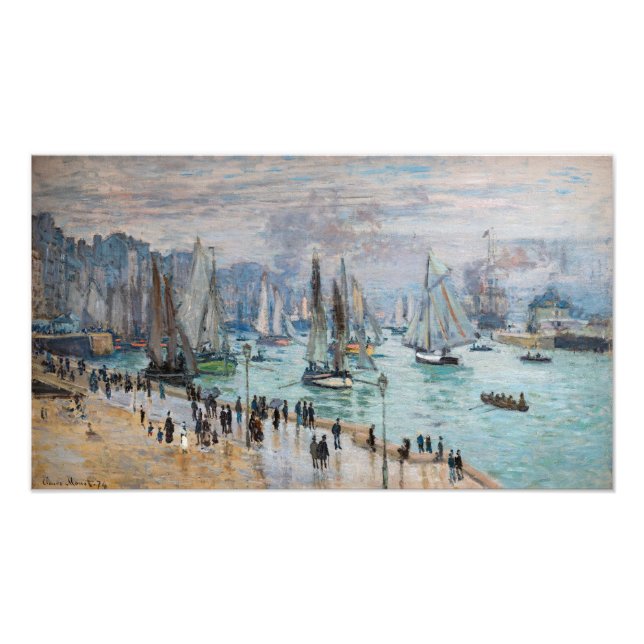 Monet - Fishing Boats Leaving the Harbor, Le Havre Photo Print (Front)