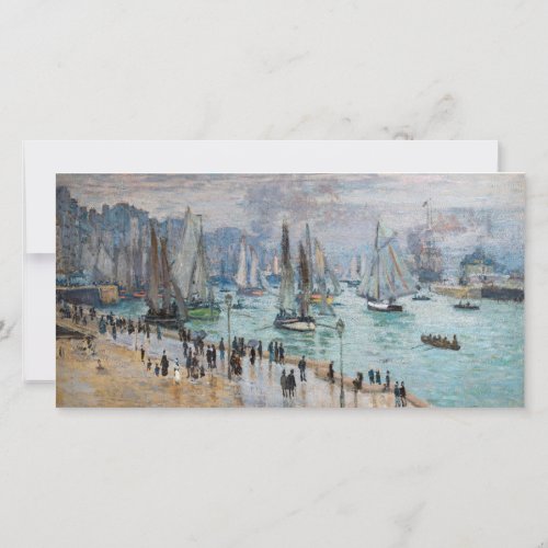 Monet _ Fishing Boats Leaving the Harbor Le Havre Thank You Card