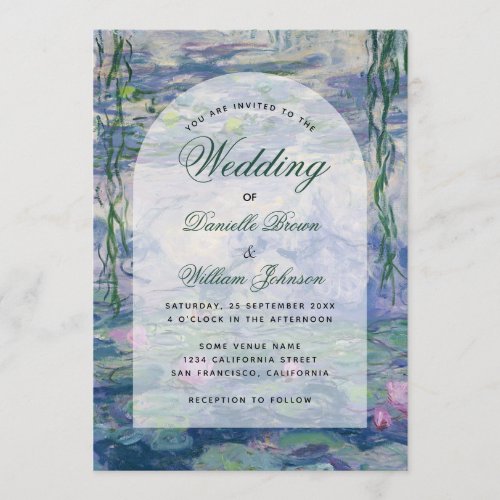 Monet Floral Arch Elegant Wedding Water Lilies 